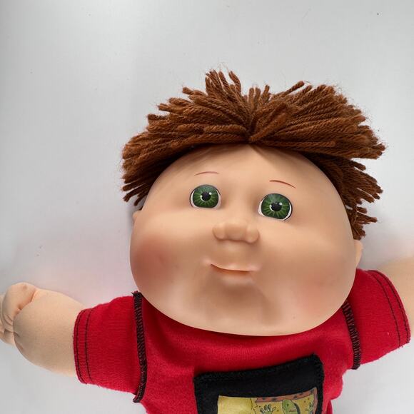 1995 Cabbage Patch Kids Boy Doll Mattel Reissue 1985 Xavier Roberts Blue Sig - Picture 3 of 12